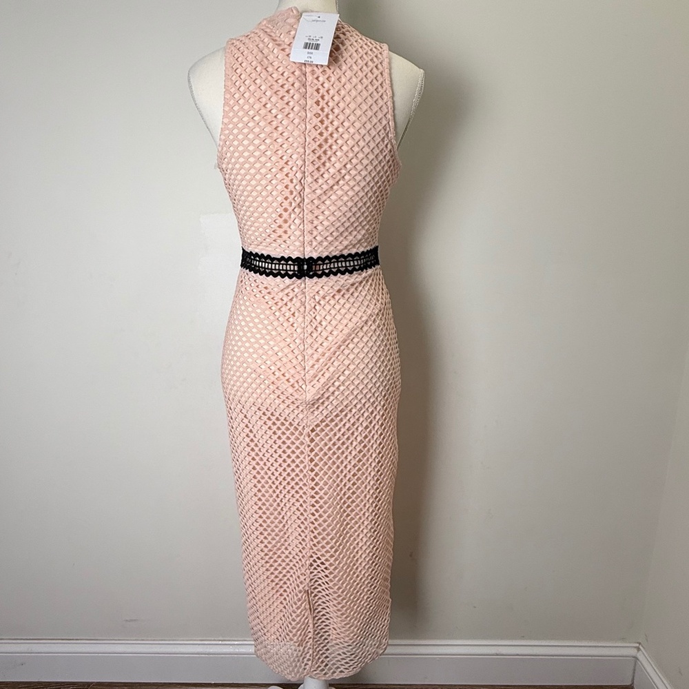 TopShop Geo Lace Midi Dress, Pink/Black, Fitted, NWT Size 6, Sleeveless - Picture 15 of 15